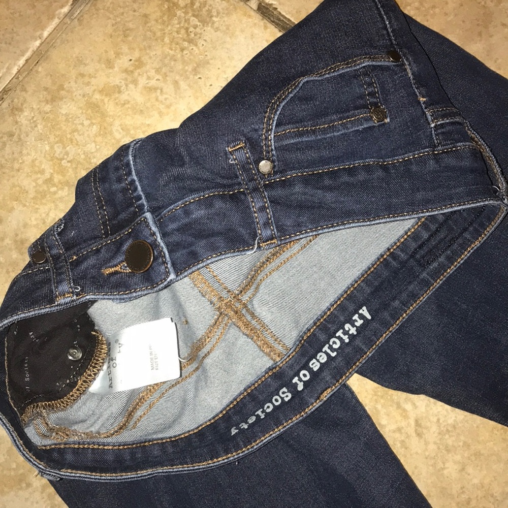 Articles Of Society Skinny Jeans Raw Hem Size 26 - Picture 3 of 3